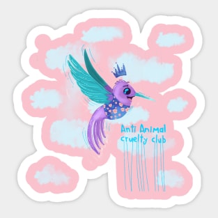 Cute hummingbird Sticker